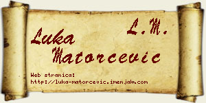 Luka Matorčević vizit kartica